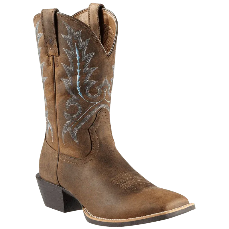 Ariat Men's Distressed Brown Sport Outfitter Western Boots 10011801