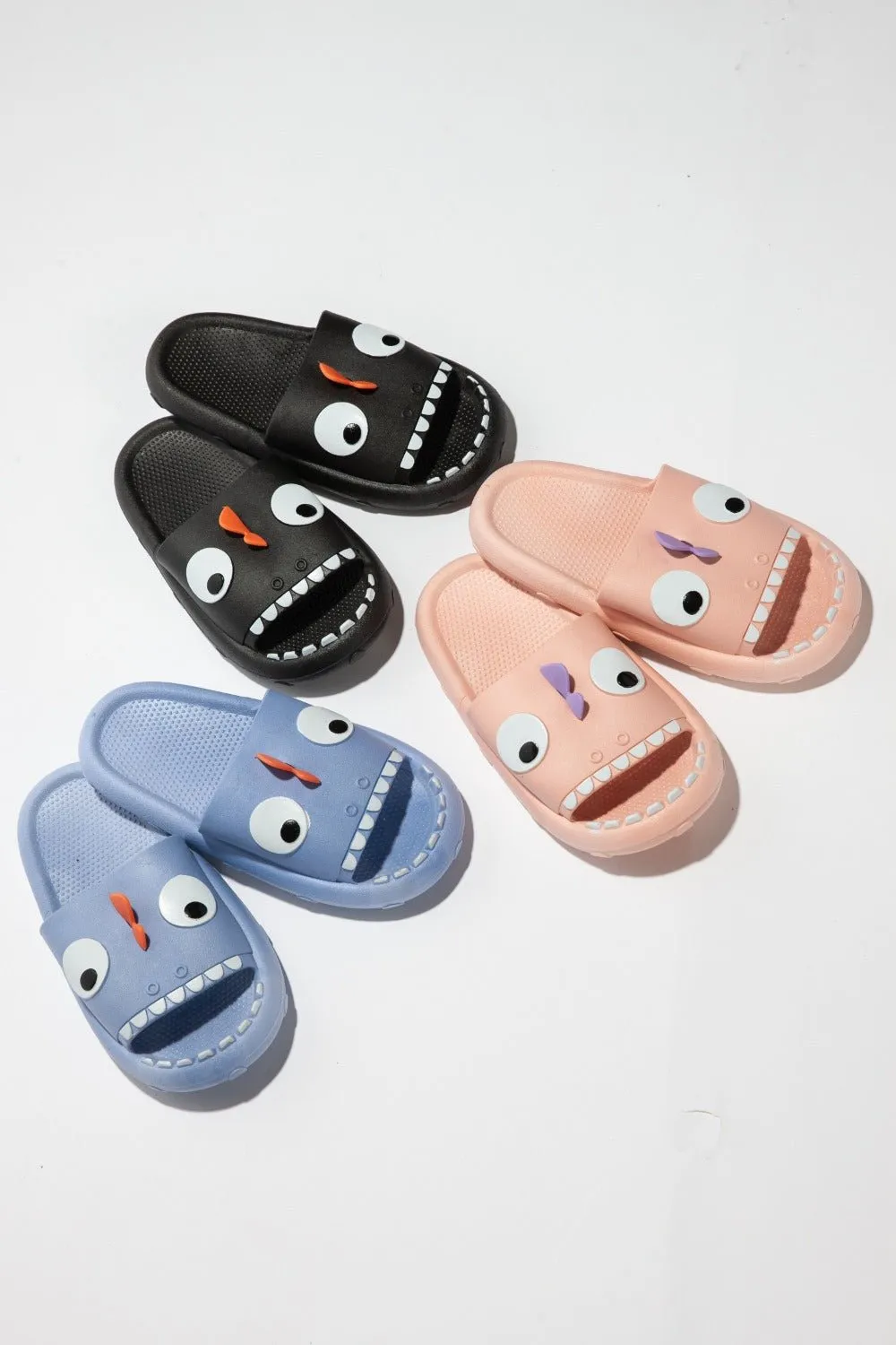 Black Monster Pillow Cloud Slides