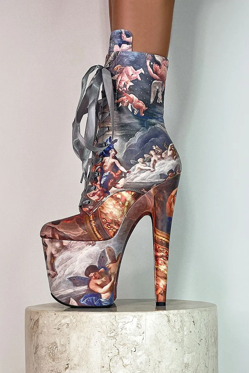 Hella Heels Renaissance 8inch Boots - Stairway to Heaven