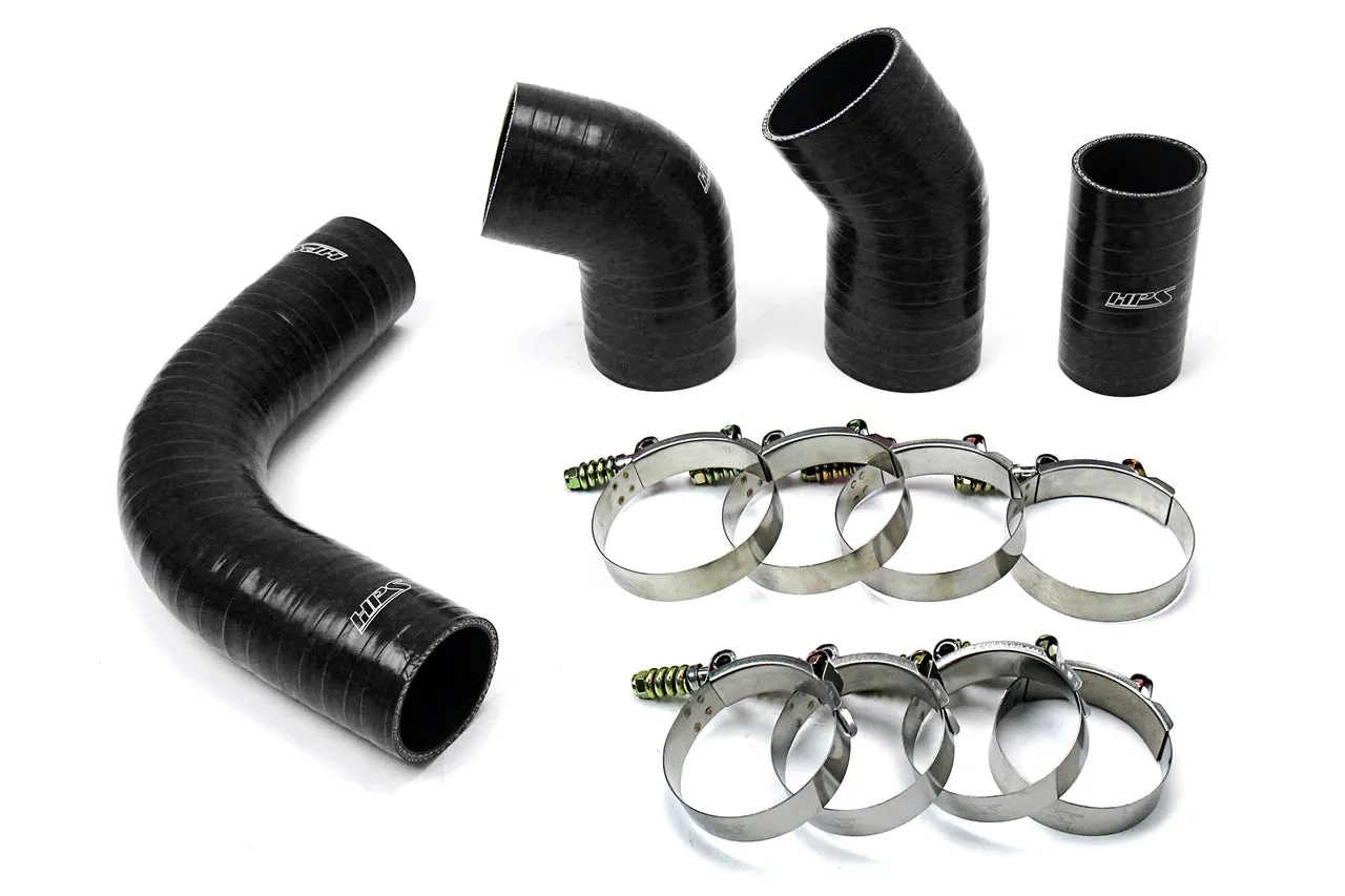 HPS Silicone Intercooler Hoses GMC Sierra 2500 HD/3500 6.6L Duramax LB7 Diesel (02-04) [High Temp Aramid Reinforced Boots Kit] Orange or Black