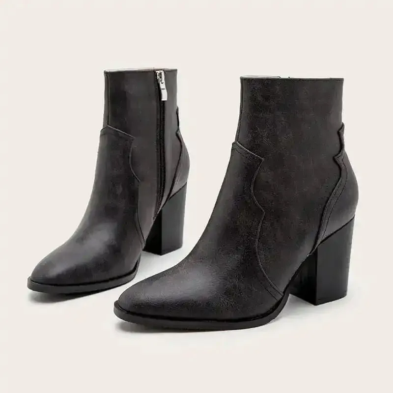 Thin cashmere boots Women’s boots Short boots with high heels