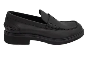 Tods Mens Leather Loafers in Black