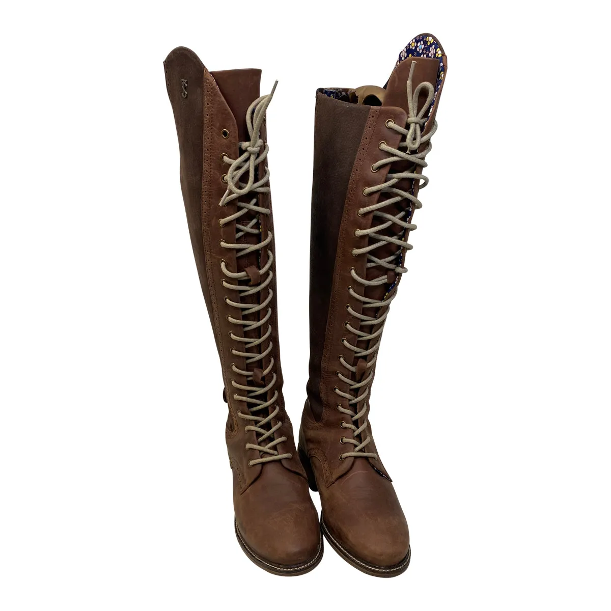 Tredstep 'Legacy 2' Fitted Front Lace Tall Country Boot in Brown - Women's EU 39R (US 8.5 Reg)