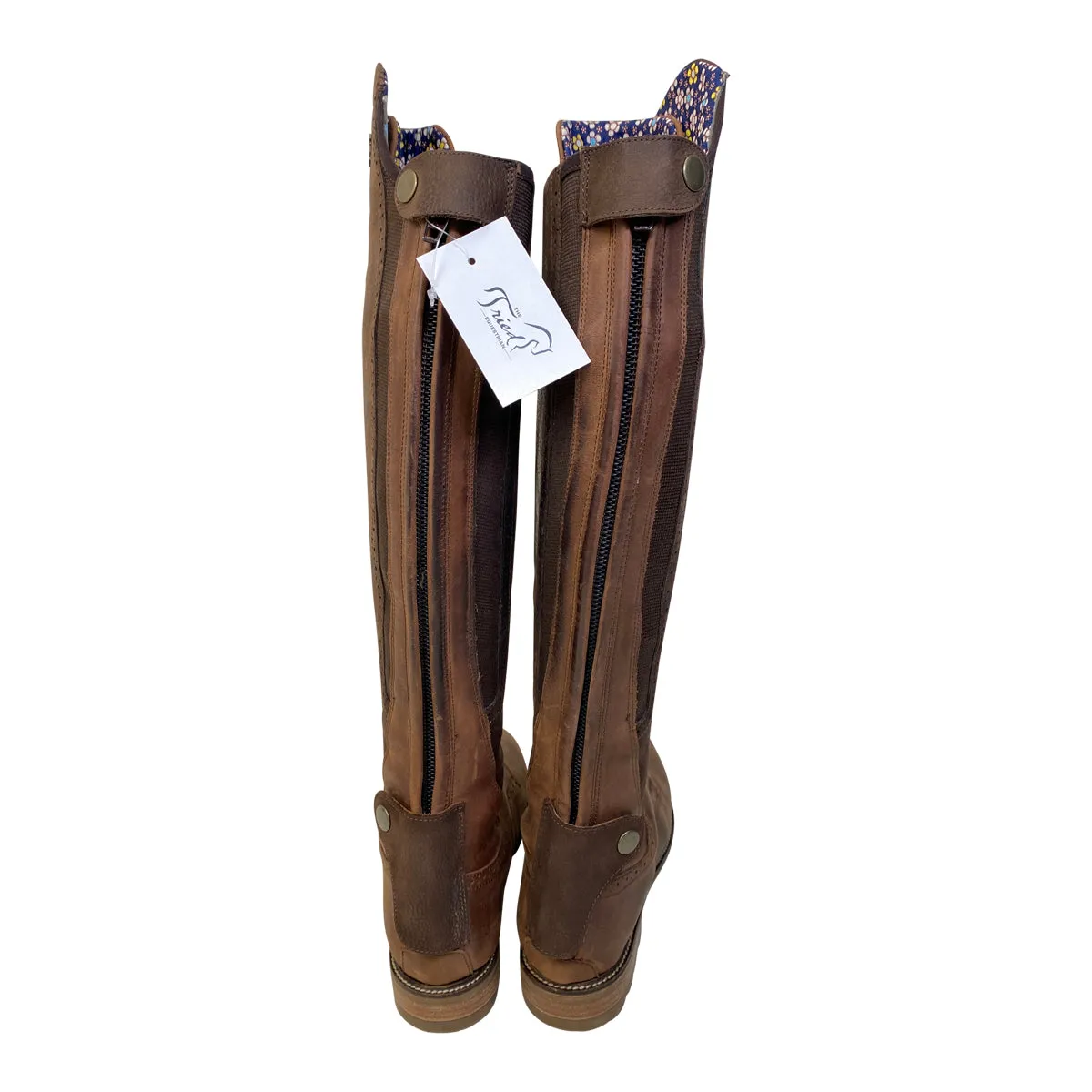 Tredstep 'Legacy 2' Fitted Front Lace Tall Country Boot in Brown - Women's EU 39R (US 8.5 Reg)